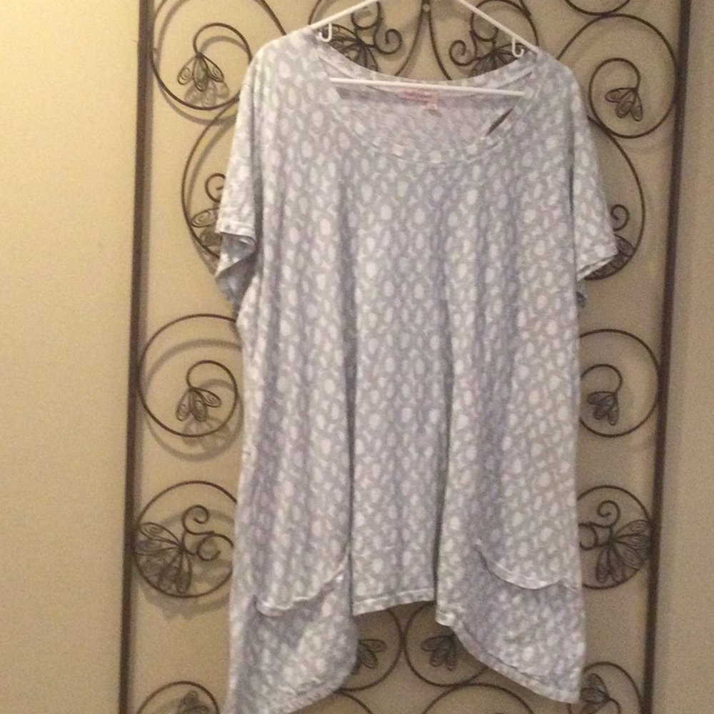 Fresh Produce Top Twin Peaks Vapor Gray White